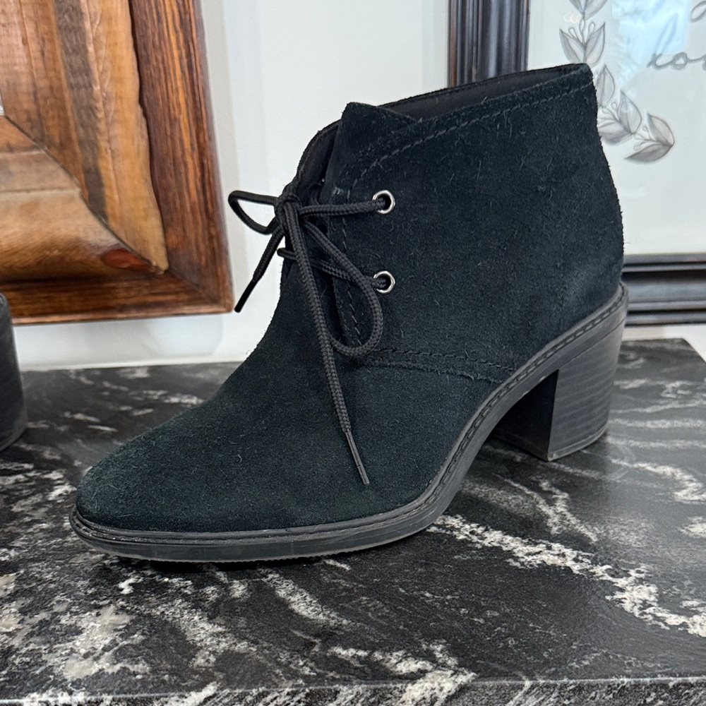 Clark’s Black Suede Ankle Boots